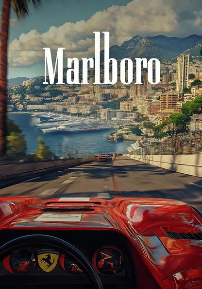 Vintage Formula 1 | Monaco Grand Prix | F1 Racing Poster | Ferrari 512 TR Interior View | Streets of Monte Carlo | Ferrari POV Drive