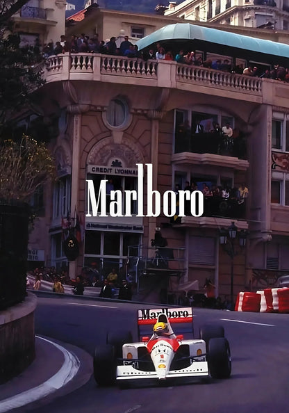 Vintage Formula 1 | Monaco Grand Prix | F1 Racing Poster | McLaren MP4/8 | Ayrton Senna | 1993 Monaco Grand Prix