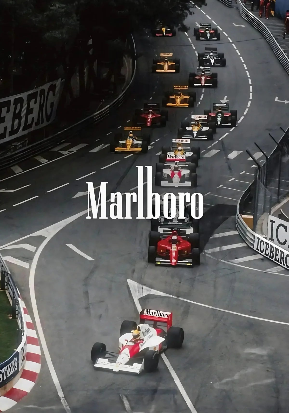 Vintage Formula 1 | Monaco Grand Prix | F1 Racing Poster | McLaren MP4/7A | Ayrton Senna | 1992 Monaco GP