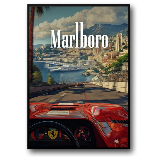 Vintage Formula 1 | Monaco Grand Prix | F1 Racing Poster | Ferrari 512 TR Interior View | Streets of Monte Carlo | Ferrari POV Drive