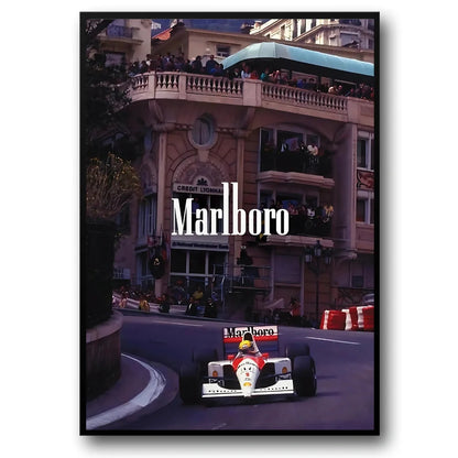 Vintage Formula 1 | Monaco Grand Prix | F1 Racing Poster | McLaren MP4/8 | Ayrton Senna | 1993 Monaco Grand Prix