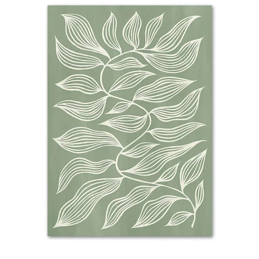 Earthy Geometry: Abstract Green Shapes