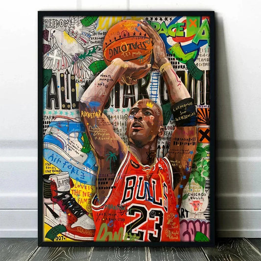 Mural | Basketball NBA | The Chicago Bulls | Street Graffiti | Michael Jordan