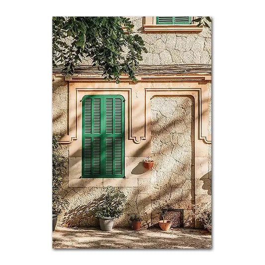 Italian Town | Home Garden | Classis Italian Home | Green Shutter