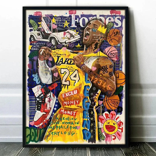 Mural | Street Graffiti | Basketball NBA | Kobe Bryant | The Lakers Legend