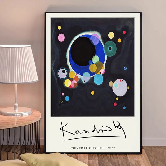Varios círculos | Wassily Kandinsky | 1926 | Cartel de exposición de arte contemporáneo.