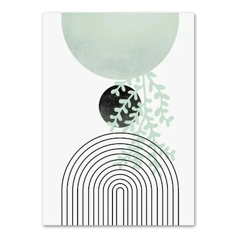 Modern Botanical Harmony | Minimalist Green Serenity