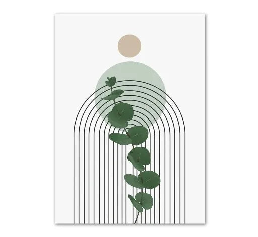 Modern Botanical Harmony | Abstract Botanical Flow