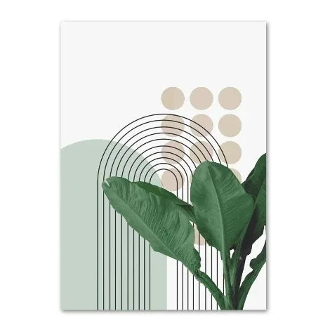 Modern Botanical Harmony | Geometric Botanical Fusion