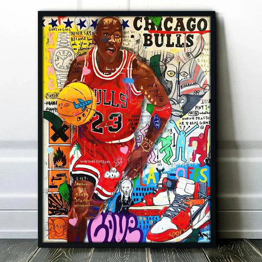 Mural | Street Graffiti | Basketball NBA | Michael Jordan | The Chicago Bulls