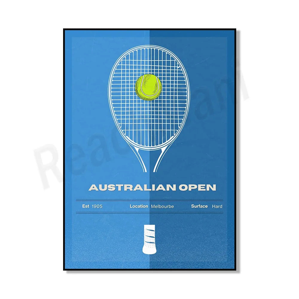 Tennis poster | Open Tournaments | Abstract Pop Art | Melbourne Park | Australian Open