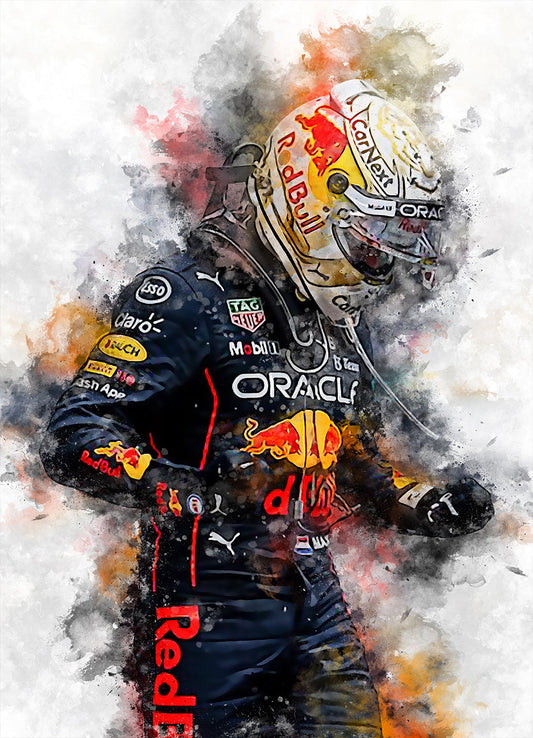 Max Verstappen Poster – Red Bull Racing F1 Wanddecoratie, Motorsport Kunstprint, Formule 1 Fan Art